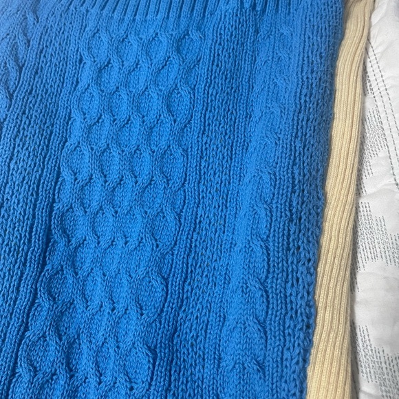 Patchwork up-cycled knit elastic waist full leg pants. All fabrics very soft. - Picture 13 of 16